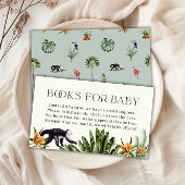 赤ちゃんシャワー用の熱帯ジャングルの少年の本 エンクロージャーカード