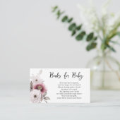 赤ちゃんシャワー用の白い梅フローラ本 エンクロージャーカード (スタンド正面)