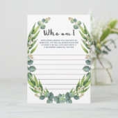 赤ちゃんシャワー用の緑のアイスブレーカーゲーム (スタンド正面)