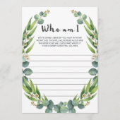 赤ちゃんシャワー用の緑のアイスブレーカーゲーム (正面)