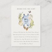 赤ちゃんシャワー用の葉の多い少年服本 エンクロージャーカード (正面)