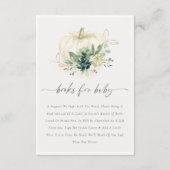 赤ちゃんシャワー用の青い多肉質のカボチャの本 エンクロージャーカード (正面)