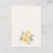 赤ちゃんシャワー用の黄色バラ花束の本 エンクロージャーカード (裏面)