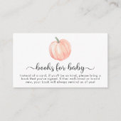 赤ちゃんシャワー用カボチャの本 エンクロージャーカード (正面)