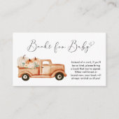 赤ちゃんシャワー用カボチャフローラトラックブック エンクロージャーカード (正面)