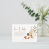 赤ちゃんシャワー用キャンプ用の森林動物 エンクロージャーカード (スタンド正面)