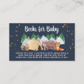 赤ちゃんシャワー用キャンプ用の森林動物 エンクロージャーカード (正面)