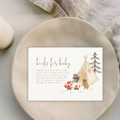 赤ちゃんシャワー用キャンプ用の森林動物 エンクロージャーカード
