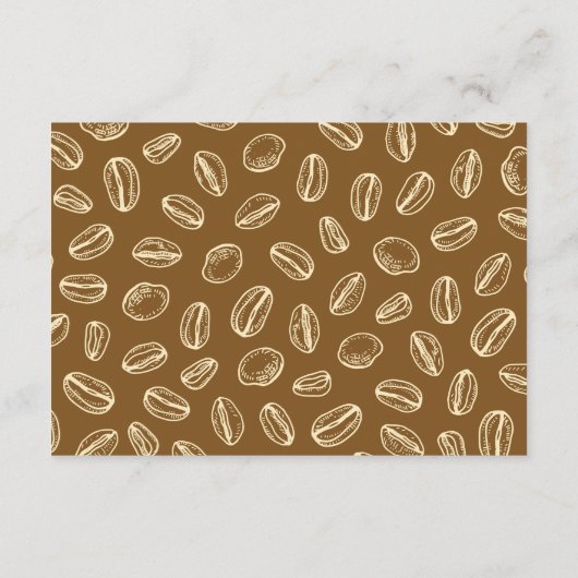 赤ちゃんシャワー用コーヒー豆本 エンクロージャーカード (裏面)