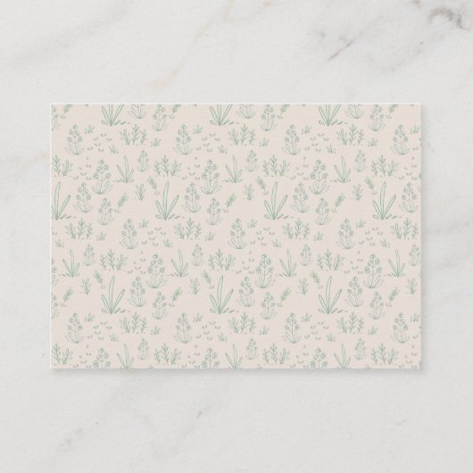 赤ちゃんシャワー用ゴールデンレトリバーフローラブック エンクロージャーカード (裏面)