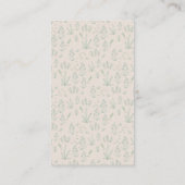 赤ちゃんシャワー用ゴールデンレトリバーフローラブック エンクロージャーカード (裏面)