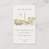 赤ちゃんシャワー用ゴールデンレトリバーフローラブック エンクロージャーカード (正面)