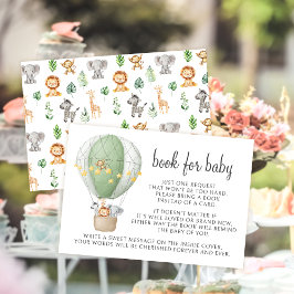 赤ちゃんシャワー用サファリ熱気球ブック 出欠カード