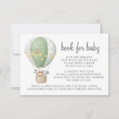 赤ちゃんシャワー用サファリ熱気球ブック 出欠カード (正面)