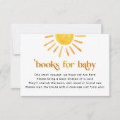 赤ちゃんシャワー用サンシャインブック挿入カード 招待状 (正面)