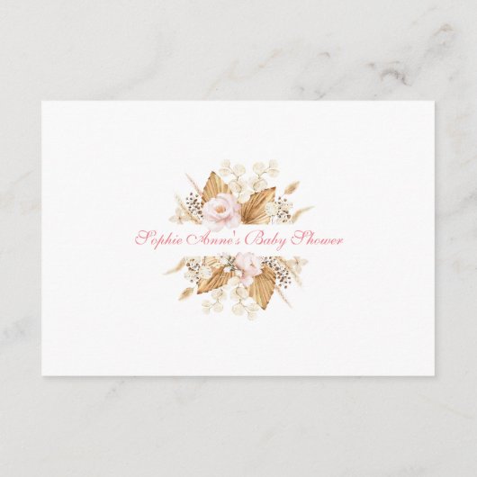 赤ちゃんシャワー用シックなウェスタンブーツ女性のカーボーイブック エンクロージャーカード (裏面)