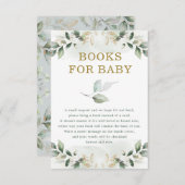 赤ちゃんシャワー用シックな植物性金ゴールドブック エンクロージャーカード (正面/裏面)