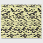 赤ちゃんシャワー用タイガーパターン黄色シームレス ラッピングペーパー (フラット)