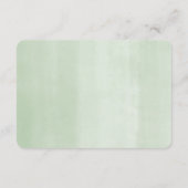 赤ちゃんシャワー用テディは緑の風船の本を持つ エンクロージャーカード (裏面)