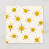 赤ちゃんシャワー用ハッピーサンシャインブック エンクロージャーカード (裏面)