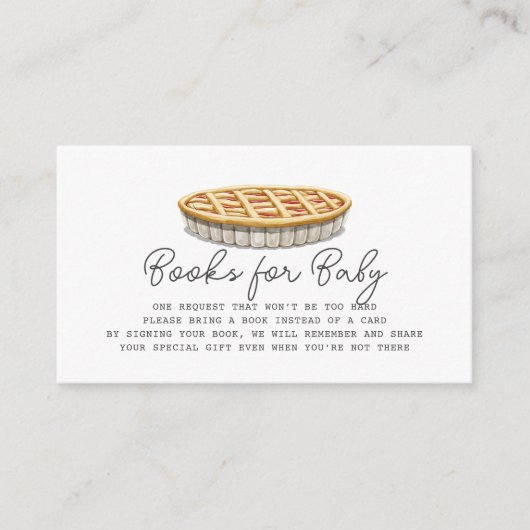 赤ちゃんシャワー用パイ感謝祭秋本 エンクロージャーカード (正面)