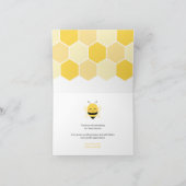 赤ちゃんシャワー用ビーサンキューカード サンキューカード (内部)