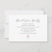 赤ちゃんシャワー用ピンクのギンガムブックス 出欠カード (正面)