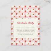 赤ちゃんシャワー用ピンクのストロベリージンガム本 エンクロージャーカード (正面)