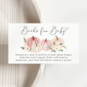 赤ちゃんシャワー用ピンクカボチャフローラブック エンクロージャーカード