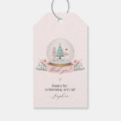 赤ちゃんシャワー用ピンクナツクラッカーメッセージカード ギフトタグ (裏面)