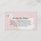 赤ちゃんシャワー用ピンクプリンセススワンの本 エンクロージャーカード (正面)