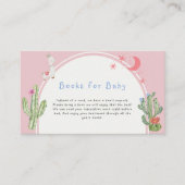 赤ちゃんシャワー用ピンクボホアーチサボテン エンクロージャーカード (正面)