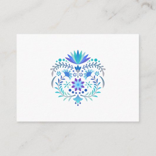 赤ちゃんシャワー用フィエスタブルーブックス エンクロージャーカード (裏面)