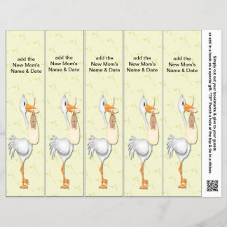 赤ちゃんシャワー用ブックマークのパーティー1枚あたり5 チラシ