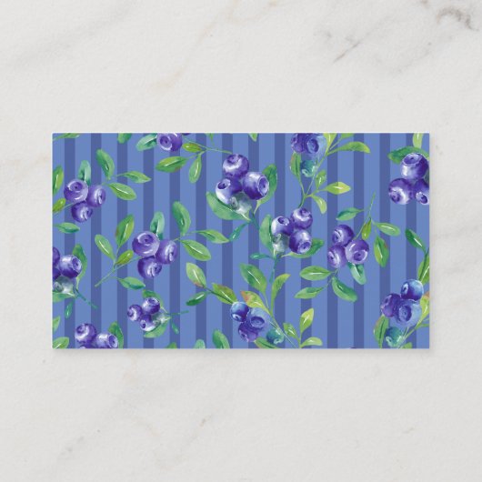 赤ちゃんシャワー用ブルーベリーベリースイートブック エンクロージャーカード (裏面)