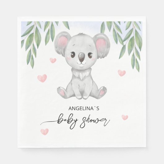 赤ちゃんシャワー用ペーパーナプキン。 スタンダードランチョンナプキン (正面)