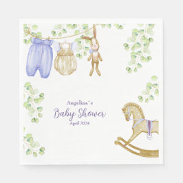 赤ちゃんシャワー用ペーパーナプキン。 スタンダードランチョンナプキン