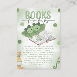 赤ちゃんシャワー用ポッドブックに2匹のエンドウ豆 エンクロージャーカード