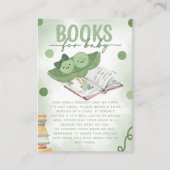 赤ちゃんシャワー用ポッドブックに2匹のエンドウ豆 エンクロージャーカード (正面)