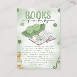 赤ちゃんシャワー用ポッドブックに2匹のエンドウ豆 エンクロージャーカード