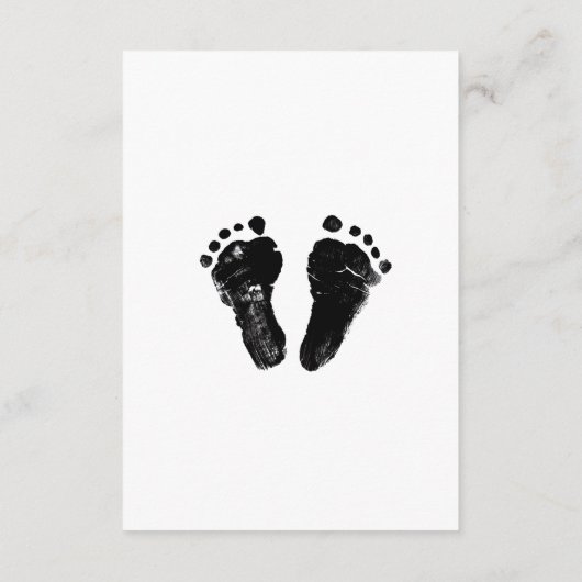 赤ちゃんシャワー用ミニマル本 エンクロージャーカード (裏面)