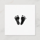 赤ちゃんシャワー用ミニマル本 エンクロージャーカード (裏面)