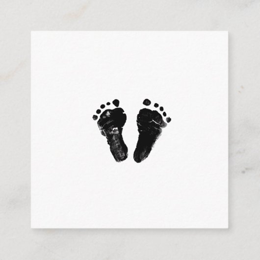 赤ちゃんシャワー用ミニマル本 エンクロージャーカード (裏面)