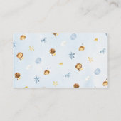 赤ちゃんシャワー用ライオンおむつラッフルカードチケット エンクロージャーカード (裏面)