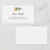 赤ちゃんシャワー用リトルかわいこちゃんおむつラッフルチケット エンクロージャーカード (正面/裏面)