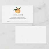 赤ちゃんシャワー用リトルかわいこちゃんおむつラッフルチケット エンクロージャーカード (正面/裏面)