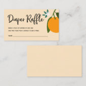 赤ちゃんシャワー用リトルかわいこちゃんおむつラッフルチケット エンクロージャーカード (正面/裏面)