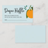 赤ちゃんシャワー用リトルかわいこちゃんおむつラッフルチケット エンクロージャーカード (正面/裏面)