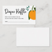 赤ちゃんシャワー用リトルかわいこちゃんおむつラッフルチケット エンクロージャーカード (正面/裏面)