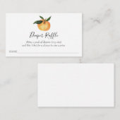 赤ちゃんシャワー用リトルかわいこちゃんおむつラッフルチケット エンクロージャーカード (正面/裏面)